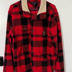 Tommy Hilfiger Red and Black Plaid Jacket